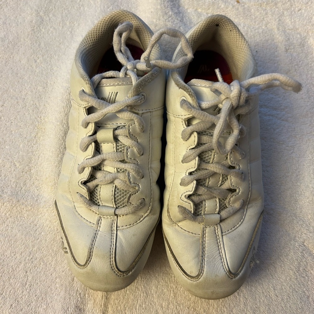 White cheerleading shoes by Varsity